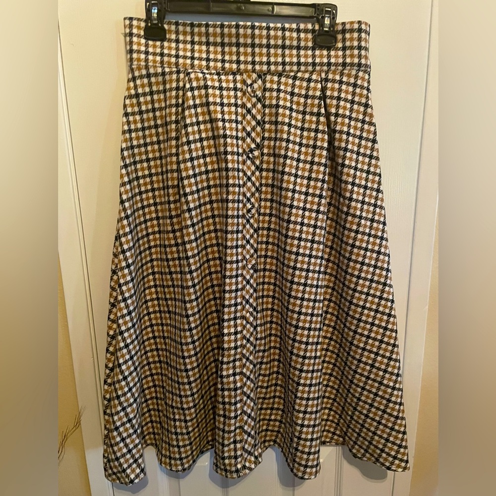 Plaid A Line Skirt - Large